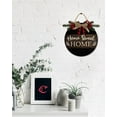 thumbnail image 3 of Home Sweet Home Sign Front Door Porch Decorations, Round Rustic Wood Hanging Sign for Farmhouse Porch Outdoor Home Holiday Front Door Sign Decor, 3 of 10