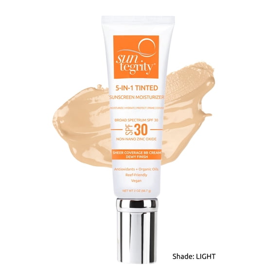 Suntegrity 5-IN-1 Tinted Sunscreen Moisturizer (LIGHT Shade) - Broad Spectrum SPF 30