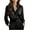 Black, variant on Button down Shirts for Women Trendy Long Sleeve Collared Solid Color Business Casual Tops Loose Work Blouses(Coffee,XX-Large)