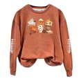 thumbnail image 2 of Leodye Chandails d'Halloween à la Mode et Confortables pour Femmes à Manches Longues Saison Automne T-Shirts Orange 4(S), 2 of 4