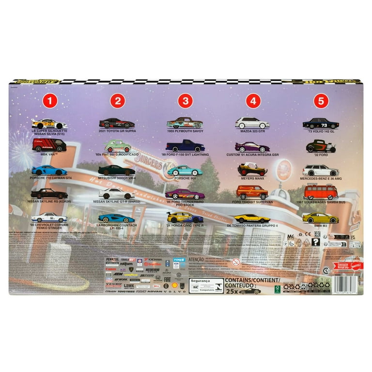 Hot Wheels Boulevard 25-Car Factory Set, 25 Premium Die-Cast 1:64