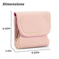 thumbnail image 5 of Small Leather Wallet for Women Pebbled Minimalist Purse for Men with Credit Card Holder and Coin Pocket Soft Genuine Leather, Pink, 5 of 5