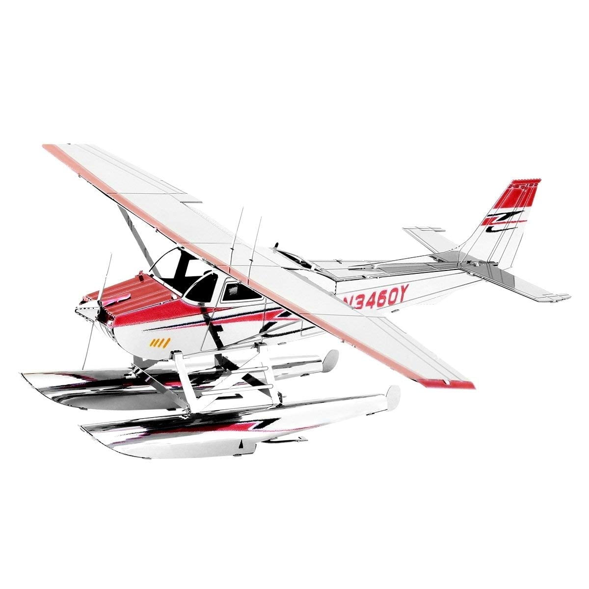 Metal Earth Cessna 182 Floatplane DIY laser cut 3D steel model kit 