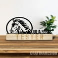 thumbnail image 5 of Craftnamesign Equestrian Desk Name Plate for Horse Lovers, Custom Horse Owner Metal Nameplate, 5 of 5