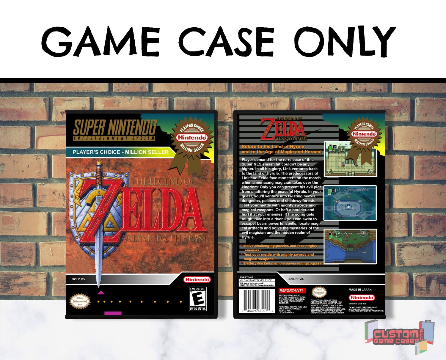 The Legend of Zelda a Link to the Past SNES Game Case No Game