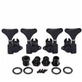 thumbnail image 4 of 4pcs Ukulele Tuning Pegs 2R2L Ukulele Tuning Machines Guitar Geared, Black, 4 of 7