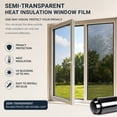 thumbnail image 4 of One Way Privacy Window Film, See Out Window Tint for Home Heat Control Sun Blocking Anti UV Mirror Reflective Covering Not in Static Cling No Glue, 20 inch×6.6ft, 4 of 7