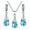 Light Blue, variant on HUANLEDASH Silver Drop Jewelry Set for Women Cubic Zircon Teardrop Dangle Earrings And Necklace Set for Wedding Bridal Accessories