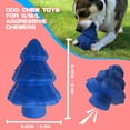thumbnail image 2 of Christmas Tree Dog Chew Toys with Squeaky Sounds, Durable Bulge Design for Small Medium Large Breed Puppies, Indoor Outdoor Play Training, Blue, 2 of 5