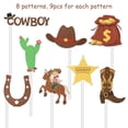 thumbnail image 3 of EeaseMX Amosfun - 72 adornos para cupcakes con temática de vaquero, estilo occidental, para fiestas, pasteles y postres, 3 of 7