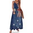 thumbnail image 2 of Flag of Australia grungy retro textured version Sleeveless Dress luxury evening dresses for women, 2 of 6
