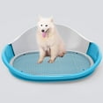thumbnail image 5 of Indoor Pet Training Toilet Puppy Toilet with Urinary Column Keep Paws and Floors Blue, 5 of 7