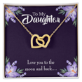 thumbnail image 2 of To My Daughter Love You to the Moon and Back Inseparable Necklace, 2 of 20