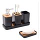 thumbnail image 1 of Juego de baño impreso, juego de baño de plástico, cepillo de dientes redondo, taza, utensilios, cepillo de inodoro, juego de seis piezas, 1 of 6