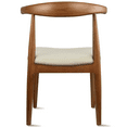 thumbnail image 3 of 2xhome Contemporary Farmhouse Real Solid Wood Cloth Cushion Seat Dining Chair Elbow Side Chair (Espresso-Beige Seat), Set of 1, 1 piece, 3 of 12