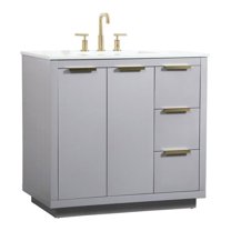 36 inch single bathroom vanity in grey