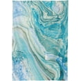 thumbnail image 2 of Teal Blue Gold Marble Rectangle Tablecloth, Dust Proof Anti Wrinkle Wipeable Table Cloth Tabletop for of Dinner Kitchen Wedding Holiday Party 60"x60" Home Decor, 2 of 7