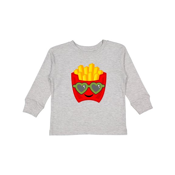 Inktastic French Fries Funny Fry Lover Boys or Girls Long Sleeve Toddler T-Shirt