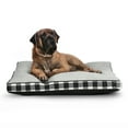 Vibrant Life Deluxe Gusset Pillow Large Dog Bed, White Buffalo Plaid