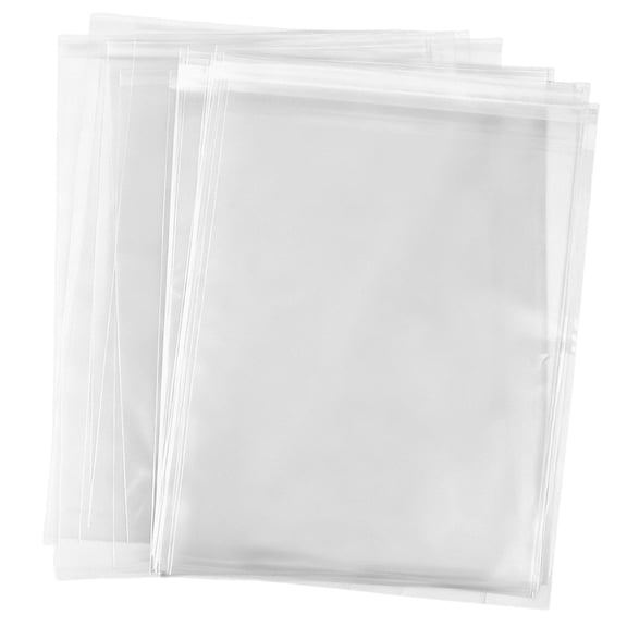 100 Pcs 21.3 x 15.7 in Crystal Clear Bags, OPP Self Adhesive Bags, 5 Mil Resealable Plastic Clear Storage Bag for Packaging, Art Prints, Merchandise
