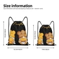 thumbnail image 2 of Saiise Pumpkin Pie Gnome Pattern Sports Drawstring Backpack - String Swim Gym Bag with Wet Proof Pocket for Women&Men-Small, 2 of 6