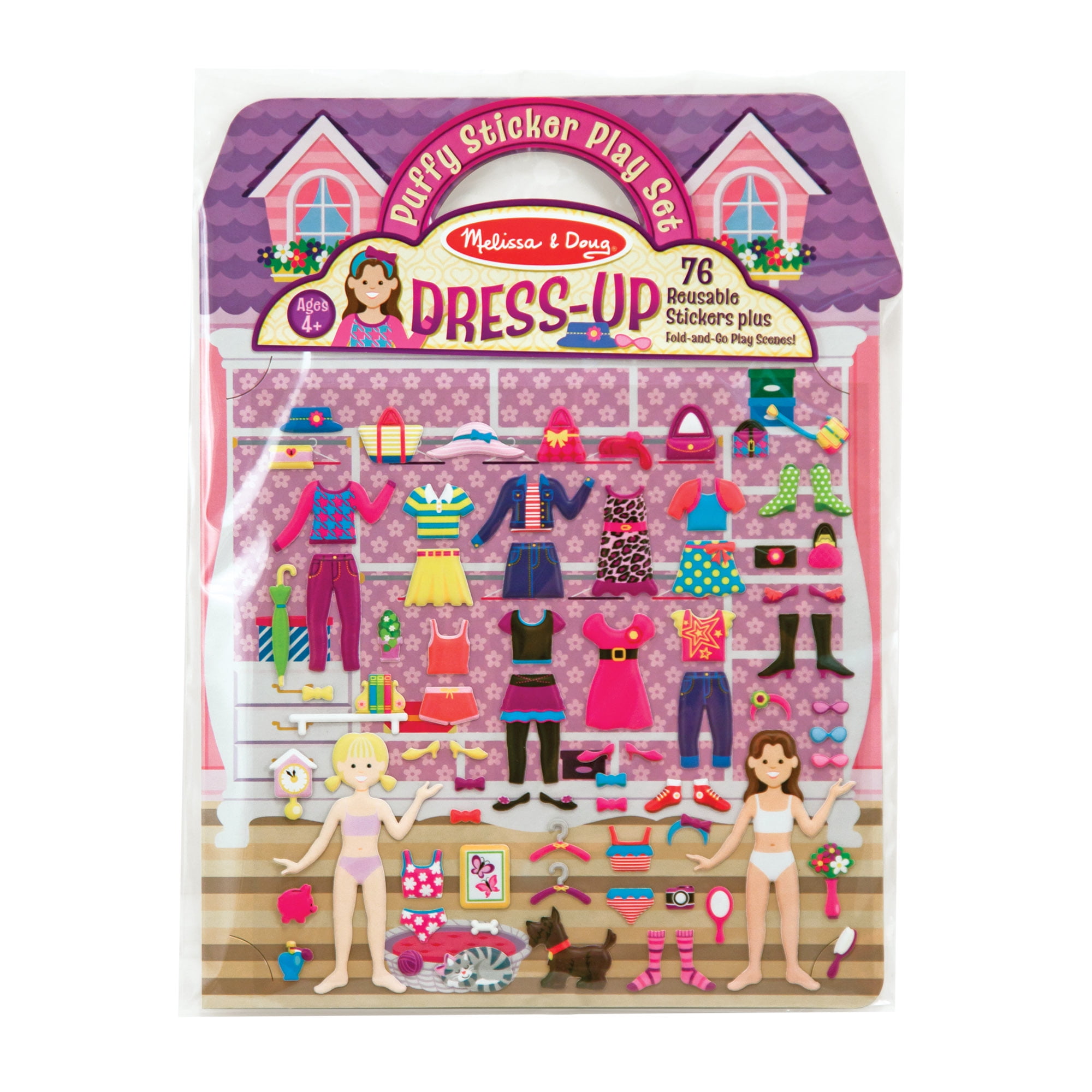 Melissa & Doug Puffy Sticker Activity Book: Dress-Up - 76 Reusable Stickers