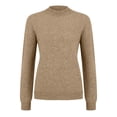 thumbnail image 4 of JJHGVB Turtleneck Sweater Women Chunky Knit Womens Sweaters Fall Sweaters Cute Sweaters Winter for Women Womens Tops Long Sleeve Undershirt for Women Holiday Sweater Outfits Women Khaki 2XL, 4 of 4