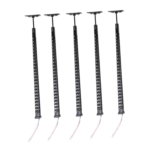 TISHITA 5 Pieces 1:87 Scale Street Lights DIY Miniature LED Model Train Street Light Black
