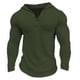 thumbnail image 2 of Sudadera con capucha ligera de punto waffle para hombre: absorbe la humedad, abrigada, corte deportivo; camiseta deportiva de manga larga para entrenamiento., 2 of 3