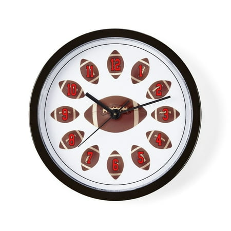 CafePress - Football - 10 Quartz Analog Battery-Powered Modern Wall Clock, Unique