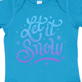 thumbnail image 4 of Inktastic Winter Let It Snow Lettering in Blue with Snowflakes Boys or Girls Baby Bodysuit, 4 of 5
