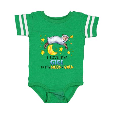 

Inktastic I Love My Gigi to the Moon and Back Cute Sheep Gift Baby Boy or Baby Girl Bodysuit
