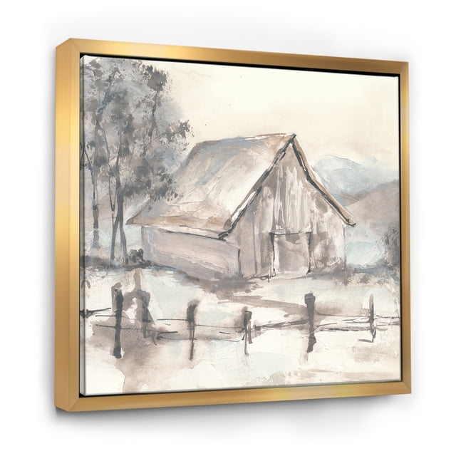 Farmhouse Barn Grey VII - Modern Farmhouse Framed Canvas