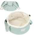 thumbnail image 1 of Bolsa de maquillaje Narwey Barrel con cordón, tamaño grande, color verde menta, 1 of 1