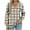 Gray, variant on HAiming Womens Long Sleeve Plaid Shirt V Neck Pullover Casual Tops Blouse Fall Winter Trendy Clothes