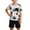 1-Black337, variant on Summer Boys Casual Outfits Coconut Tree Print Short Sleeve T-Shirt Shorts Set, Sizes 7-12