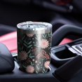 thumbnail image 5 of 30oz Pioneer Flower Floral Print Pattern Tumbler, Double Wall Vacuum Insulated Cup, BPA-Free Leak Proof Lid & Reusable Straws, Hot 12h, Cold 34h, 5 of 6