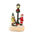 thumbnail image 4 of Christmas Lamp Post Figurine Village Scene Ornament with LED Light for Holiday Tabletop Centerpiece Indoor Decor, 4 of 9