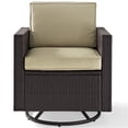 thumbnail image 4 of Crosley Furniture Palm Harbor Wicker / Rattan Swivel Patio Arm Chair in Sand, 4 of 14
