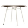 thumbnail image 3 of Weston Home Jameson 42" Round Oak Top Two-Tone Wood Dining Table, White Legs, 3 of 5