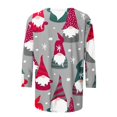 thumbnail image 4 of Patlollav Woman Tops for Christmas,Women's T-Shirt Xmas Print 3/4 Sleeve Casual Tops Gift, 4 of 6