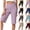 #01 Light Purple, variant on Women's 14" Bermuda Shorts Knee Length High Waisted Stretchy Long Shorts with Pockets Athletic Casual Summer ,L,#01 Sky Blue
