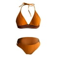 thumbnail image 4 of Sngxgn Women Tummy Control Swimsuit Push Up High Waisted Bathing Suit(Orange,S), 4 of 7