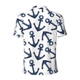 thumbnail image 4 of Rocae Navy Blue Anchors for Men's Short Sleeve Polo Shirt, Quick Drying Performance Moisture Wicking Sports Men's Golf Shirt X-Large, 4 of 9