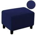 thumbnail image 2 of 2024 Elastic Storage Ottoman Slipcovers Checked Rectangle Footrest Sofa Cover Washable Removable Footstool Protector, 2 of 6