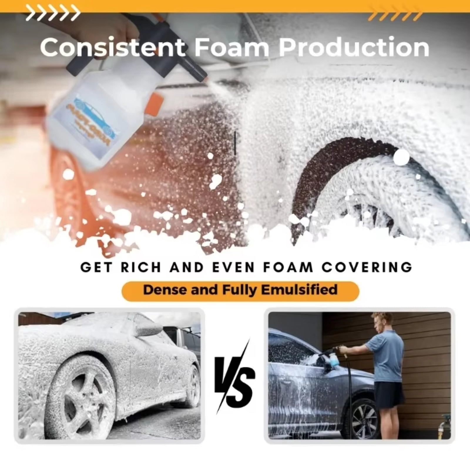 Car Wash Foam Sprayer, Electric Foam Sprayer, Pressure Bottle, Pressure Nozzle, Car Wash Foam Cannon, Outdoor Vehicle, Black Handle, 1 Pc