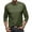 Army Green, variant on Men's Casual Long-Sleeve T-Shirt, Cotton Solid Color Round Neck Base Layer Top, Comfortable Fit for Daily Wear, Breathable Layering Solution,Army Green L