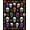 Multicolor, Pattern 2, variant on ODIKA 8'x10' Washable Area Rug Durable, Non-Slip Goth Skull Vintage Damask Ornate Spooky Border Halloween Pastel for Living Room, Under Sectional, Family
