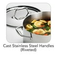 thumbnail image 4 of Tramontina Signature 6-Quart Tri-Ply Clad Stainless Steel Sauce Pot with Lid, Induction-Ready Pot, Dishwasher-Safe, 4 of 6