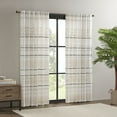 thumbnail image 3 of INK+IVY Boho Pattern 50W x 84L Cotton Printed Window Curtain Panel with Lining in Gray for Adults - Indoor, 3 of 5